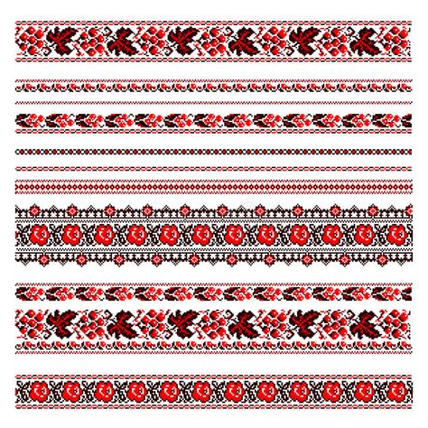 Ukrainian folk embroidery. Red and black patterns on white. Traditional Ukraine folk art embroidery pattern. Red and black patterns isolated on white. Handmade stock illustration Folk Art Embroidery, Embroidery Ornaments, Stitch Flowers, Embroidery Stitch, Embroidery Shoes, Art Embroidery, Cross Stitch Borders, Folk Embroidery, Ethnic Patterns