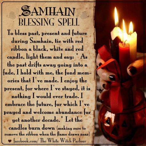 SAMHAIN, halloween, book of shadows, blessing, spell, past, present, future… Witchcraft Holidays, Blessing Spell, Samhain Traditions, Samhain Ritual, Samhain Halloween, Eclectic Witch, Wicca Witchcraft, White Witch, Wiccan Spells