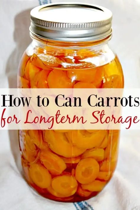 Can Carrots, Canning Carrots, Canned Carrots, Canning 101, Canning Fruit, Home Canning Recipes, Canning Vegetables, Canning Food Preservation, Canned Food Storage