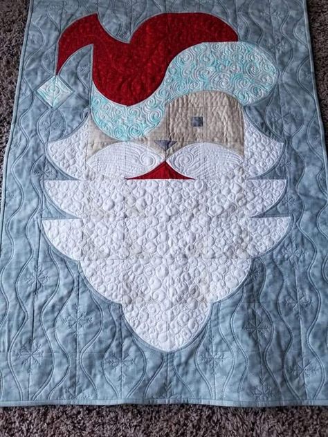 Posh Santa Quilt, Santa Quilt, Quilts Christmas, Sew Kind Of Wonderful, Santa Patterns, Best Christmas Presents, Holiday Quilts, Christmas Sewing, Quilt Ideas