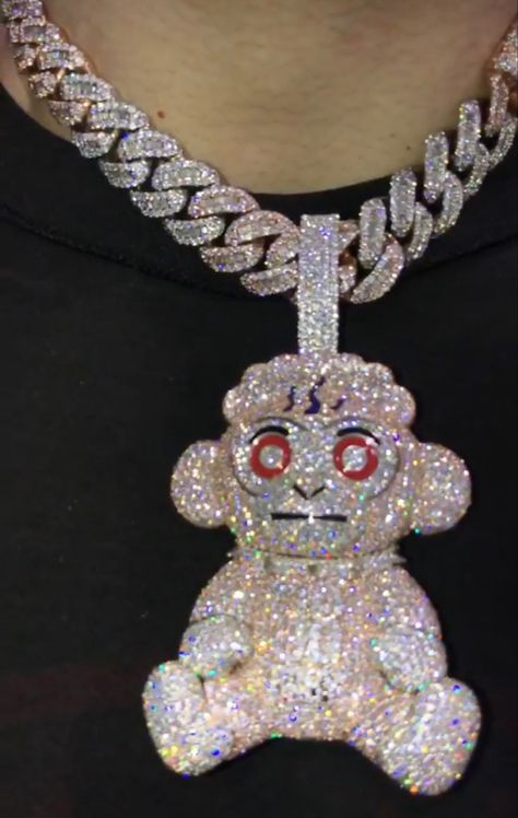 Nba Youngboy Jewelry, Nba Youngboy Gravedigger Chain, Nba Youngboy Chain, Rapper Jewelry, Hip Hop Chains, Rolex Diamond, Y2k Design, Bad Barbie, Expensive Jewelry Luxury