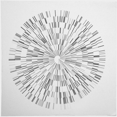 thedotisblack: “ untitled radial series i, 2014 2014.9.10_14.26.6_frame_0002 Made with Processing Like it? Visit thedotisblack ” Repetition Art, Radial Design, Radial Pattern, Data Visualization Design, Generative Design, Parametric Design, Geometric Logo, Geometric Wallpaper, Wall Graphics