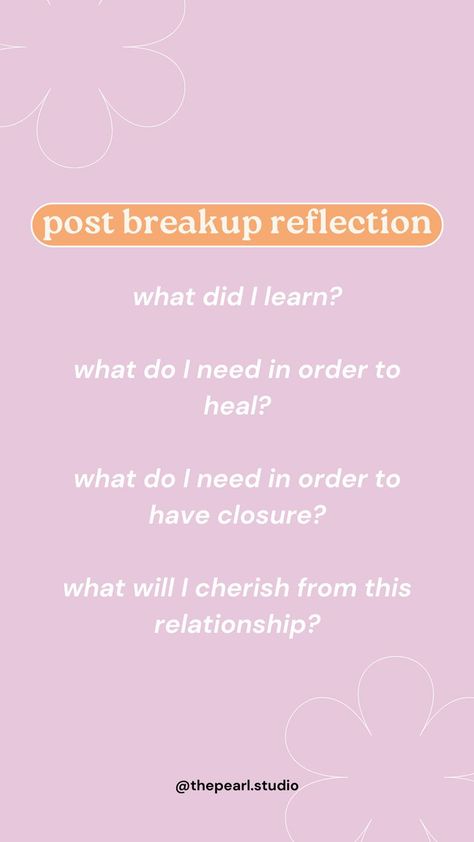 Heartbreak is painful. By writing down your feelings, reflect on what happened in your past relationship might help you accept the situations and learn from it. Reflection Journal Prompts, Post Breakup, Relationship Journal, Reflection Journal, Past Relationships, Toxic Relationships, Healing Journey, Journal Prompts, Inspirational Story