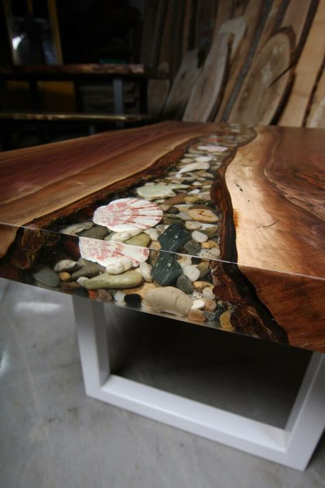 Rock Table, Epoxy Wood Table, Wood Resin Table, Wood Table Design, Kabinet Dapur, Epoxy Resin Table, Woodworking Table, Furniture Table, Victorian Furniture