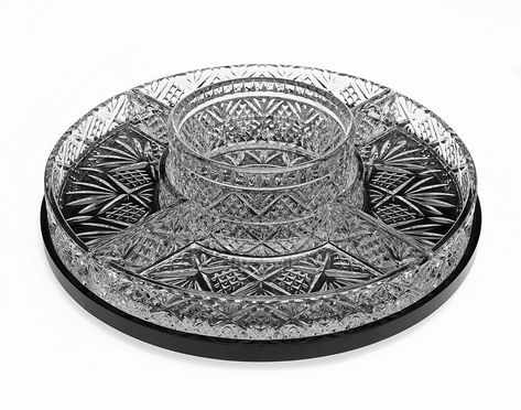 Godinger Dublin Crystal Lazy Susan ** Learn more by visiting the image link.-It is an affiliate link to Amazon. Appetizer Display, Chip And Dip Sets, Beautiful Cake Stands, Beverage Dispensers, Lazy Susan, Silver Art, Gift Card Sale, Fine China, Cut Glass