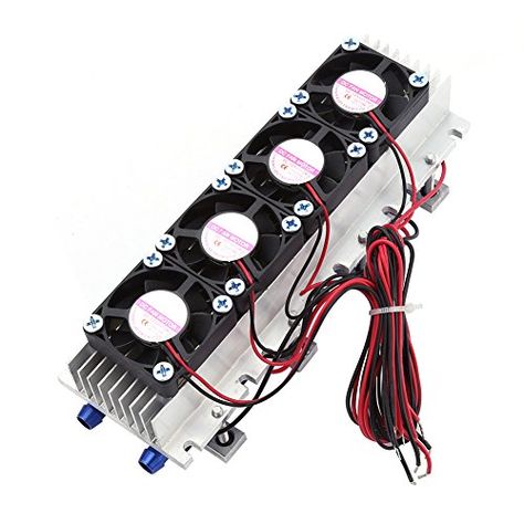 12V 4-Chip TEC1-12706 Refrigeration Cooling System Kit DIY Thermoelectric Cooler Module Semiconductor Air cooling Device Radiator Cold Conduction. For product & price info go to: https://all4hiking.com/products/12v-4-chip-tec1-12706-refrigeration-cooling-system-kit-diy-thermoelectric-cooler-module-semiconductor-air-cooling-device-radiator-cold-conduction/ Cooler Air Conditioner, Newest Cell Phones, House Details, Diy Fan, Electronics Components, Heat Exchanger, Air Cooler, Diy Electronics, Cooling System