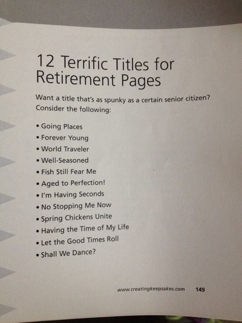 Titles for retirement pages Farewell Titles For Seniors, Titles For Seniors In Farewell Party, Farewell Invitation Card, Farewell Invitation, Title Ideas, Yearbook Ideas, Scrapping Ideas, Farewell Parties, Student Humor