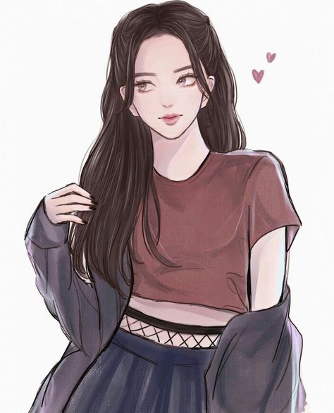 Beauty Art Drawings, Chibi Girl, Kpop Drawings, Animated Love Images, Anime Monochrome, Comics Girl, Kpop Fanart, Digital Art Girl, Beautiful Fantasy Art