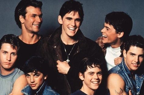 The Definitive Hotness Ranking Of All The Greasers From "The Outsiders" The Outsiders Imagines, The Outsiders Cast, Outsiders Movie, Stay Gold Ponyboy, The Outsiders Greasers, Dallas Winston, The Outsiders 1983, Emilio Estevez, Rob Lowe