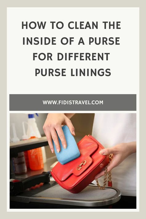 How to Clean the Inside of A Purse for Different Purse Linings How To Clean Purse Lining, Womens Packing List, Clean White Leather, Purse Cleaning, Dior Purse, Cleaning Mold, How To Clean Suede, Start Cleaning, Expensive Handbags