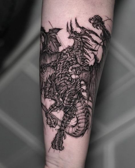 Bahamut Final Fantasy Art, Final Fantasy Xiv Tattoo, Unhinged Tattoo, Bahamut Tattoo, Final Fantasy Tattoo Ideas, Kh Aesthetic, Bahamut Final Fantasy, Rebirth Tattoo, Final Fantasy Tattoo