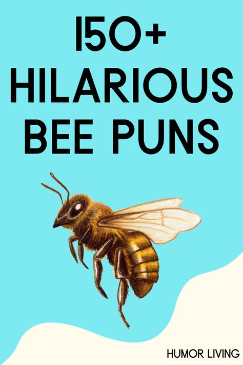 Bees are insects with wings. They’re crop pollinators, making them essential to Earth. Read the funniest bee puns for a good laugh. Cute Honey Bee Sayings, Funny Bee Pictures, Bee Words Quotes, Honey Bee Sayings, Bee Puns Funny, Cute Bee Pictures, Honey Quotes Bee, Bee Sayings Quotes, Bee Captions