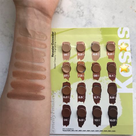 Saem Concealer Swatches, Kosas Skin Enhancer, Kosas Concealer Swatches, Kosas Revealer Foundation, Kosas Concealer, Concealer Swatches, Kosas Cosmetics, Kosas Revealer Concealer, Clean Mascara