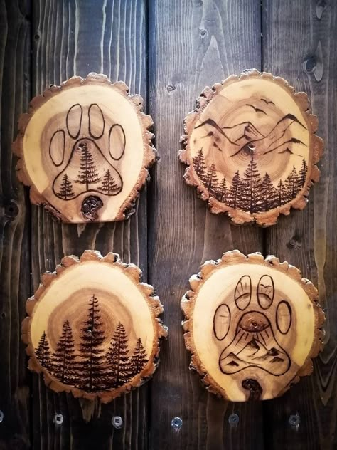 Wood Coasters Diy, Wood Burned Gifts, Beginner Wood Burning, Wood Burn Spoons, Wood Burning Patterns Stencil, Wood Burning Pen, Wood Burning Stencils, Wood Burn Designs, Diy Crafts Love