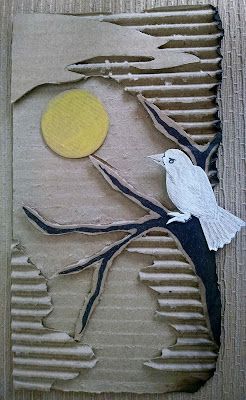 Nature Christmas Crafts, Cardboard Art Projects, Cardboard Relief, Card For Love, Cardboard Art Sculpture, Nature Christmas, Card For Boyfriend, Cardboard Sculpture, Cardboard Art