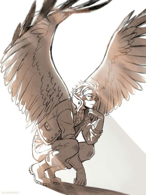 Hawks is literally the best thing that’s happened to this fandom omfg Winged People, Bird People, Wings Drawing, Wings Art, Drawing Pencil, Anime Meme, 판타지 아트, Art Anime, Drawing Base