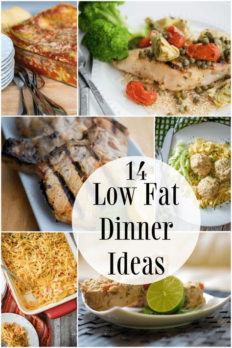 14 Low Fat Dinner Ideas Low Fat Dinner Ideas, Low Fat Diet Recipes, Low Fat Dinner Recipes, Fat Free Recipes, Healthy Low Fat Recipes, Low Fat Chicken, Low Fat Dinner, Fat Foods, Low Fat Diets