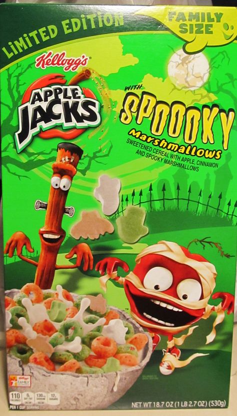 Apple Jacks Cereal, Food Nostalgia, Halloween Nostalgia, Squishy Ideas, Apple Jacks, Halloween Apples, Paper Squishy, Wacky Packages, Food Hunter