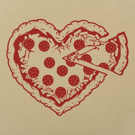 Pizza Moodboard, Pizza Hoodie, Valentine Pizza, Pizza Tattoo, Heart Pizza, Pizza Girls, Pizza My Heart, Pizza Branding, Cute Pizza