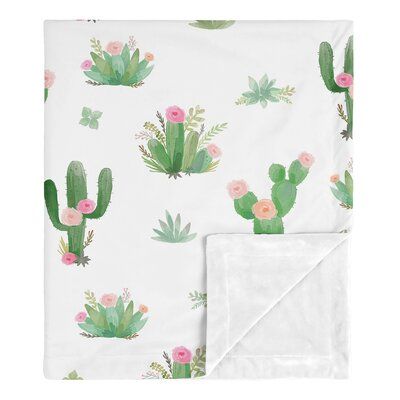 Boho Watercolor, Baby Security Blanket, Sweet Jojo Designs, Watercolor Cactus, Floral Bedding, Jojo Designs, Floral Collection, Design Girl, Cactus Print