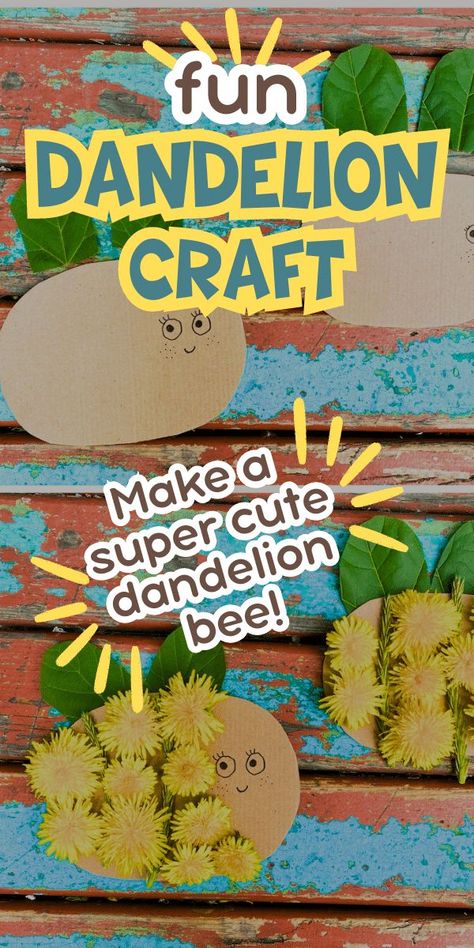 This dandelion bee craft is one of the cutest kids crafts for summer or spring activities! It’s an easy craft for kids, project to go with pollinator lessons, ideas for a bee happy activity table, or a bumble bee art activity that also inspires children to get inside with a fun nature hike or even just hanging out in the backyard gathering dandelion flowers and learning about bees. #kidscrafts #summercraft #springcraft #dandelionideas #beescrafts Bee Day Activities, Dandelion Craft, Learning About Bees, Crafts For Summer, Easy Craft For Kids, Bee Craft, Lion Craft, Bee Crafts For Kids, Storytime Crafts