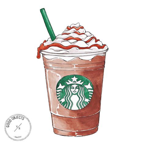 Good Objects Illustration on Instagram: “Good objects - Caramel frappuccino! #butfirstcoffee #starbucks #frappuccino @starbucks @frappuccino #goodobjects #illustration” Starbucks Cup Drawing, Starbucks Drawing, Coffee Pic, Good Objects, Objects Illustration, Frappuccino Starbucks, Starbucks Wallpaper, Starbucks Art, Café Starbucks