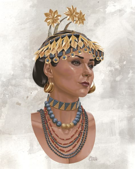 ArtStation - "Sumerian Royalty" Babylon Iraq, Egyptian Drawings, Arab Culture, Ancient Mesopotamia, Egyptian Jewelry, Photography Poses Women, Mesopotamia, Bronze Age, Indigenous Art