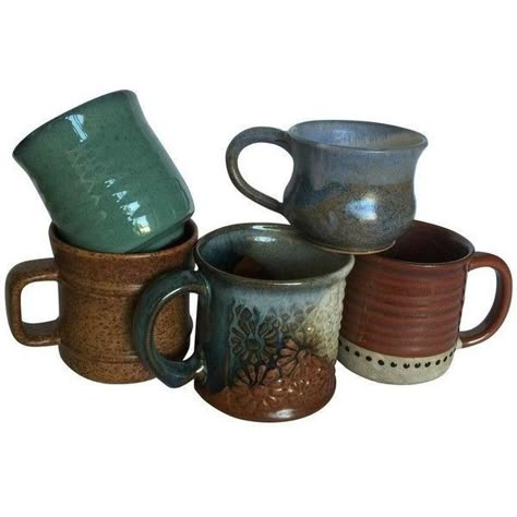 Handmade Pottery Mugs, Mugs Pottery, Dinnerware Pottery, Handmade Mugs, Png Aesthetic, Pottery Cups, Vintage Cups, Cool Mugs, Back To Nature