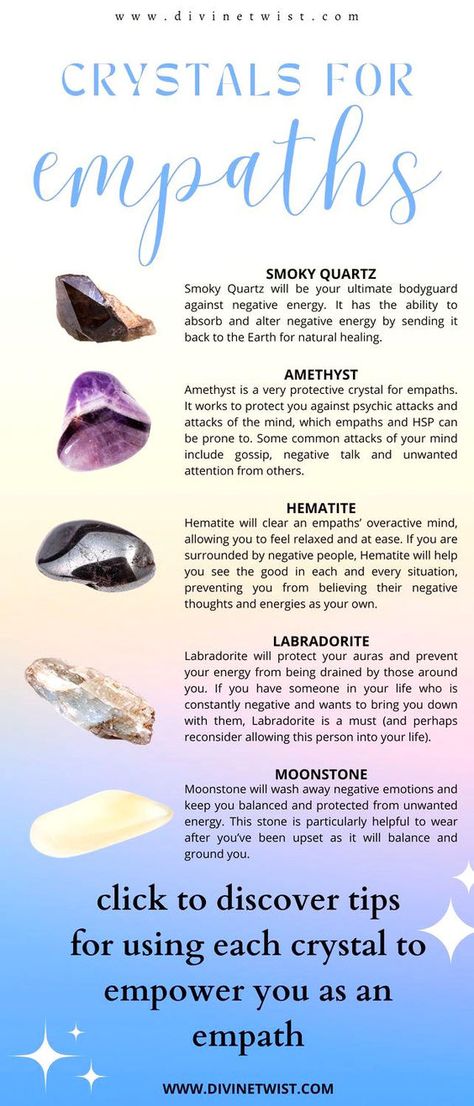 Crystals For Empaths, Protective Crystals, What Is An Empath, Empath Abilities, Best Healing Crystals, Crystal Healing Chart, Empath Protection, The Crystals, An Empath