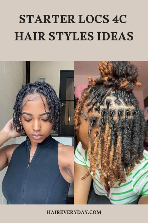 Looking for inspiration for Starter Locs on 4C hair? These stylish and beginner-friendly loc ideas are perfect for embracing your natural texture while giving your hair a fresh, trendy look. From short and chunky starter locs to delicate twists, find the best styles that work with your 4C curls. Whether you're just starting your loc journey or looking to switch things up, these ideas are great for every stage. Click through for loc maintenance tips, styling ideas, and ways to keep your locs looking flawless! #StarterLocs, #4CHairStyles, #LocIdeas, #NaturalHair, #BeginnerLocs, #4CLocMaintenance, #ProtectiveStyles. French Braid Locs, Starter Locs 4c, Locs 4c Hair, Starter Locs 4c Hair, Locs 4c, Dreadlocks Hairstyles For Ladies, 4c Hair Styles, 4c Curls, Loc Ideas