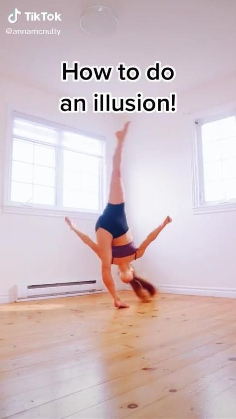 How To Do A Illusion, How To Do An Illusion In Dance, Begginer Gymnastics Moves, How To Do A Kart Wheel Gymnastics, Acrobatics For Beginners, Illusion Dance Move, Beginner Gymnastics Moves, How To Do An Illusion Gymnastics, How To Do Gymnastics For Beginners