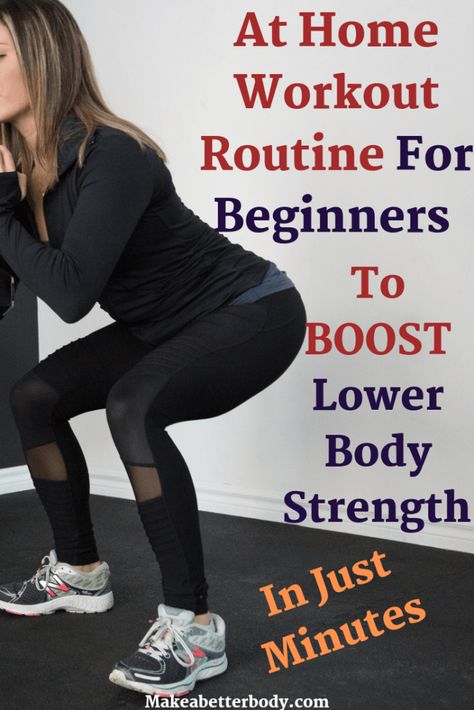 Full of great workout tips for beginners this at home workout routine is just what you need to start building a strong and defined lower body. PLUS we'll show you how to take it up to the next level for a full metabolic workout.  Visit us at Makeabetterbody.com. #bestbeginnerworkout #workouttipsforbeginners #athomeworkoutroutine #bodyweight #strengthtraining #fatburning #easy #formen #forwomen Metabolic Workout, At Home Workout Routine, Workout Routine For Beginners, Best Beginner Workout, Metabolic Workouts, Home Workout Routine, Strength And Conditioning Workouts, Hanging Belly, Simple Workout Routine