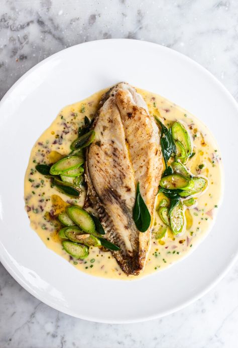 John Dory with Seaweed Beurre Blanc - Fallow John Dory Fish, Dory Fish, John Dory, Vinegar And Water, White Wine Vinegar, White Pepper, Caster Sugar, Pinch Of Salt, Seafood Dishes