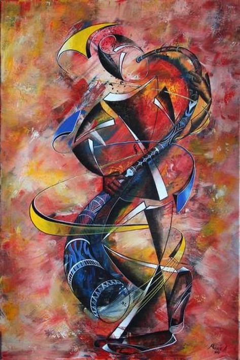 Instrument Artwork, Paint In Canvas, Composition Painting, Contemporary Arts, African Art Paintings, Social Art, Black Art Painting, Abstract Composition, Africa Art