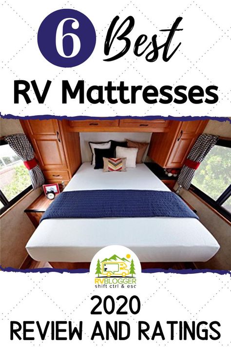 If you are planning an RV bedroom remodel, you might need RV mattress replacement ideas. This article has data ratings and reviews on the best RV mattresses. RV mattresses size and material, like cool gel or air infused memory foam, make a difference in your sleeping comfort. Check out these great tips! #rvblogger #rvmattress #rvremodel #rvbedroom #rvrenovation #rvmakeover #rvtips #memoryfoammattress #mattressreviews Rv Essentials, Rv Upgrades, Camper Remodeling, Camper Redo, Rv Mattress, Teardrop Camping, Lake Ideas, Rv Camping Tips, Rv Maintenance