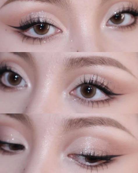 Lined Eyes Makeup, Perfect Makeup Look, Easy Eye Makeup Tutorial, Makeup Douyin, Korean Skincare Products, Motivation Wallpaper, Douyin Makeup, Cute Eye Makeup, Doll Eye Makeup