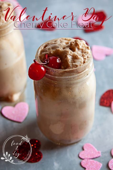 Cherry Coke Drink, Coke Floats, Coke Float, Coke Drink, Valentine History, Cherry Coke, Maraschino Cherries, Valentines Day Food, Valentines Day Treats