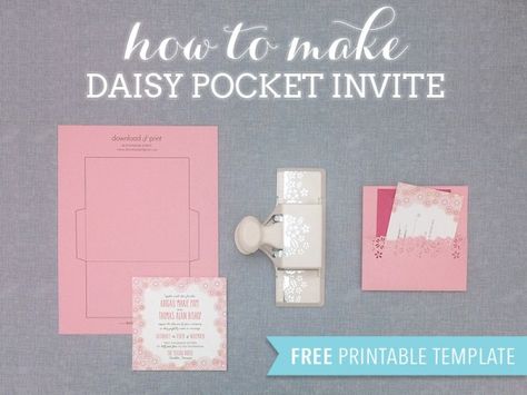 free daisy pocket invite Pocket Template, Diy Daisy, Free Printable Wedding Invitations, Free Wedding Templates, Invitation Pocket, Diy Wedding Invitations Templates, Pocketfold Invitations, Pocket Fold Wedding Invitations, Diy Invitation