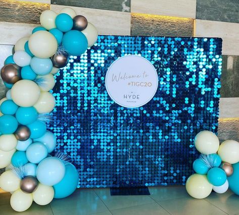 Our new TEAL shimmer wall used by the amazing @styledbysashaevents and amazing balloons by @balloonerytweedheads . . . . . #goldcoast #gc #brisbane #eventstyling #love #florals #party #events #eventplanner #eventplanning #instagood #corporateevents #event #styling #eventdesign #corporate Photoshoot Balloons, Balloon Structures, Corporate Party Decorations, 18th Birthday Cake For Girls, Corporate Party Invitation, Shimmer Wall Backdrop, Photo Booth Design, Brand Activations, Rooftop Party