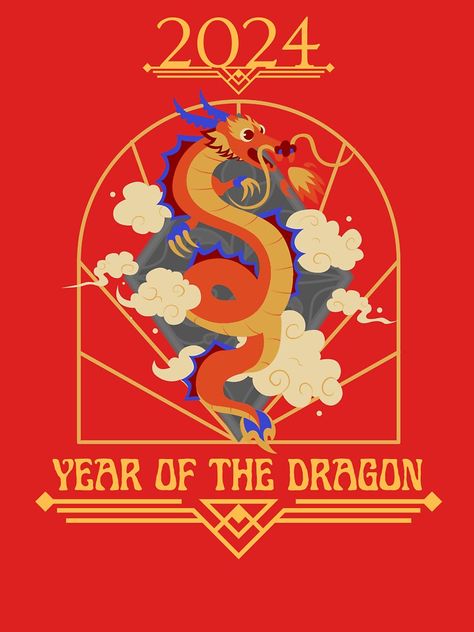 2024 lunar year - Google Search New Year Card Design, Chinese Zodiac Dragon, Chinese New Year 2024, Chinese New Year Dragon, Calendar Art, Chinese New Year Design, New Year Illustration, New Year Art, Lunar Year