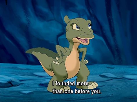 Ducky Land Before Time, Land Before Time Ducky, Dinosaurs Tv Series, Dinosaurs Tv, Time Meme, The Land Before Time, Land Before Time, Cartoon Painting, Really Deep Quotes