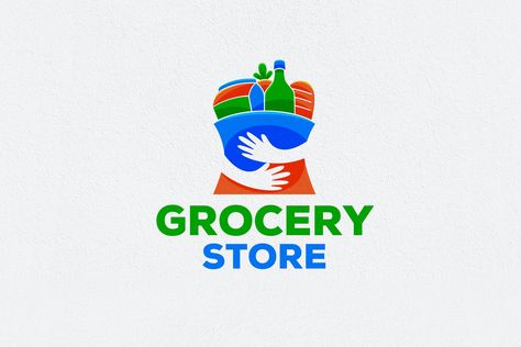 Grocery Store Logo by medzcreative on Envato Elements Grocery Store Logo, Zombie Logo, Supermarket Logo, Store Logo Design, Organic Food Logo, Ninja Logo, Dentist Logo, Ce Logo, Fruit Logo