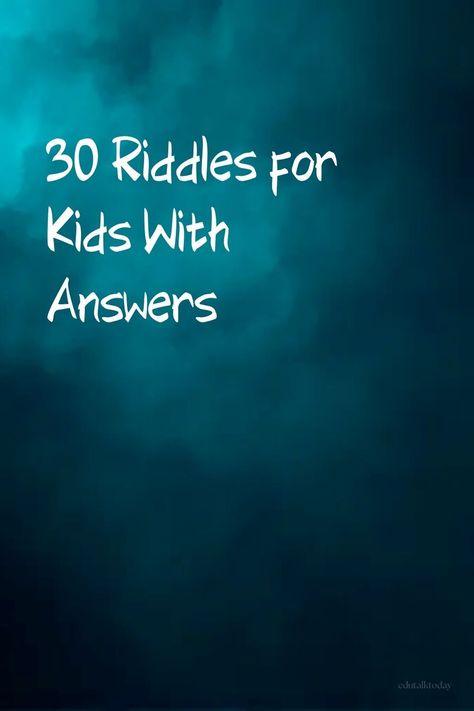 Keep kids curious with 30 riddles for kids with answers that are both fun and easy to solve. Ideal for sparking creativity in children. Easy Riddles For Kids With Answers, Kids Riddles With Answers Funny, Kid Riddles, Kids Riddles With Answers, Riddles For Kids With Answers, Kids Jokes And Riddles, Best Riddles For Kids, Easy Riddles With Answers, Fun Riddles With Answers