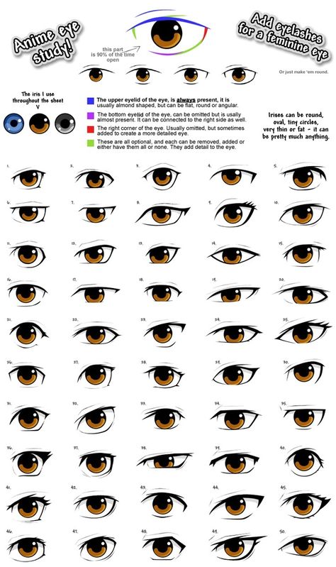 Mata Manga, Different Types Of Eyes, Regard Animal, Manga Eyes, Eye Drawing Tutorials, Drawing Eyes, Eye Sketch, 얼굴 그리기, Cartoon Eyes