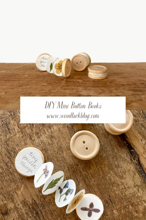 DIY Mini Button Books - Woodlark Blog Woodlark Blog, Button Book, Mini Notebooks, Diy Notebook, Diy Resin, Tiny Treasures, Resin Charms, Scrap Paper, Diy Book