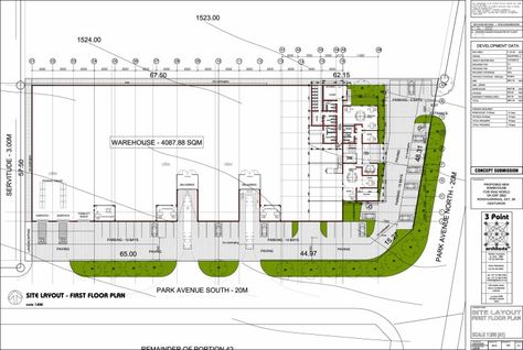 3 Point Architects | Danie Joubert Warehouse Layout Floor Plans, Small Factory Design, Warehouse Design Architecture, Factory Architecture Design, Warehouse Floor Plan, Factory Facade Design, Warehouses Architecture, Warehouse Plan, Factory Layout