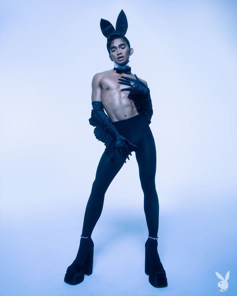 Bretman Rock Makes History as First Out Gay Male to Cover <em>Playboy</em>: It's 'a Huge Deal' Fluid Poses Reference, Imagine Photo, Easter Shoot, Playboy Bunny Outfits, Bretman Rock, Life Drawing Reference, Gender Fluid Fashion, Bunny Man, Beautiful Photoshoot Ideas