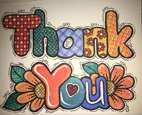 Thank You Art Design, Thank You Painted Rocks Ideas, Thank You Artwork, Thank You Painting, Thank You Poster Ideas, Thank You Cartoon, Thank You Craft, Thank You Drawings Ideas, Thank You Art