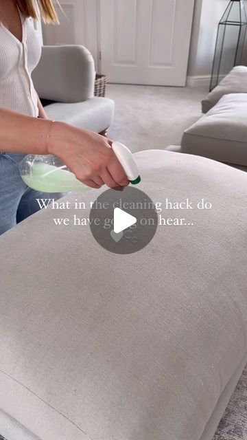 Jessica | Home & Cleaning Inspo. Creator. UGC on Instagram: "Is it magic? I don’t know, but this cleaning hack is a game changer 🫧   All you need is  • 1/4 cup of white vinegar  • 3/4 cups of warm water  • 1 teaspoon of dish soap  Pop this inside a spray bottle and spray directly onto stains or marks, then wipe with a white microfibre cloth.   My other steps to clean & refresh my sofa…   1. Sprinkle bicarbonate of soda onto the sofa and leave for 20 minutes before vacuuming. It helps to remove odours.   2. If you have pets @vamooshcleans pet hair dissolver if your best friend.   3. I am now an avid steamer, nothing is safe. Steam is the most ideal and non toxic way to clean and leaves everything refreshed.   4. Add a 5/10 drops of essential oil to a cotton pad and place this inside your c Cleaning White Couch, How To Clean Microfiber Furniture, Easy Couch Cleaning, Clothes Steamer Hacks, How To Clean A White Couch, How To Clean Furniture Upholstery, How To Deep Clean A Couch, Couch Cleaner Diy, How To Clean Couch Fabric