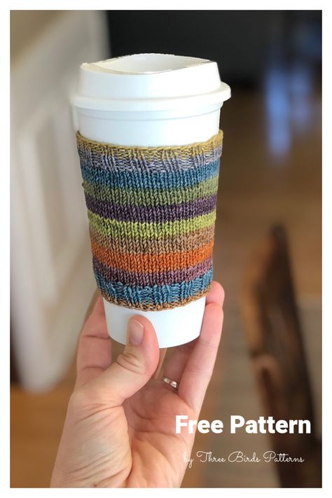 8 Easy Cup Cozy Free Knitting Patterns Knit Coffee Cozy Pattern, Easy Amigurumi Free Pattern, Cup Cozy Knitting Pattern, Coffee Sleeve Pattern, Knit Cup Cozy, Knit Coffee Cozy, Coffee Cozy Pattern, Mug Cozy Pattern, Cup Cozy Pattern